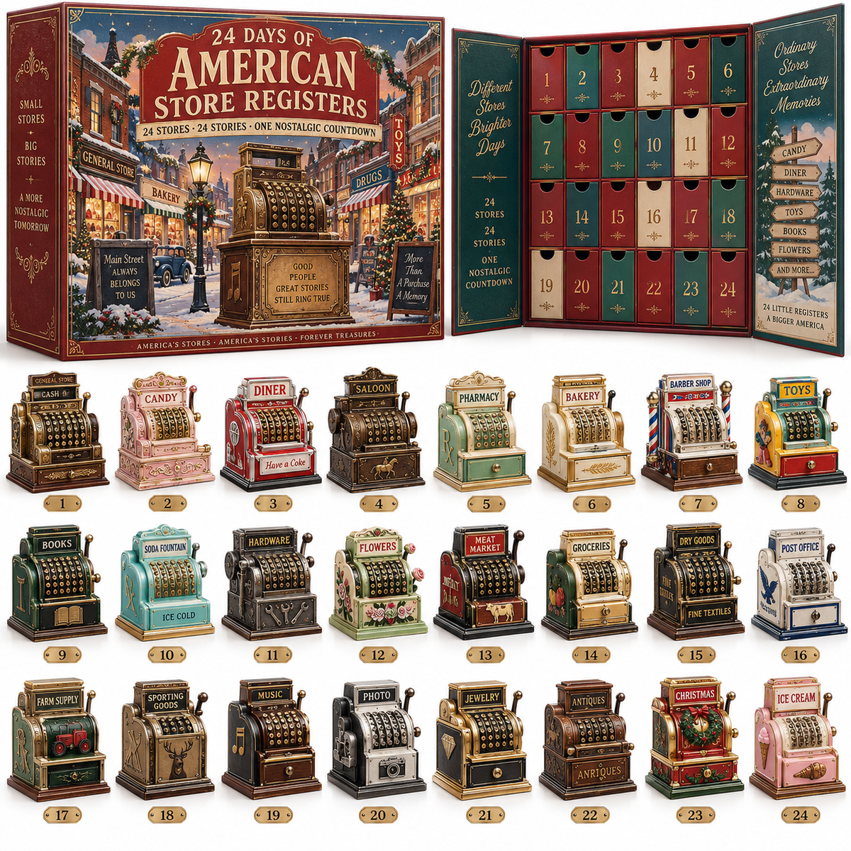 🔥 Ready to Step Back in Time?! 🏪 2026 Vintage Cash Registers – 24 Days of Nostalgia!