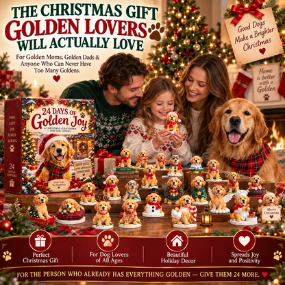 🔥Hot Sale 50% OFF!🎄🐾24 Days of Golden Joy – Golden Retriever Christmas Advent Calendar