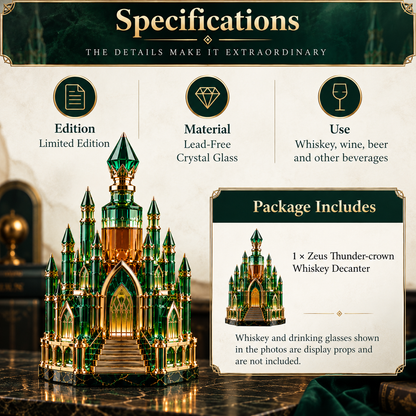 ✨ A City of Emeralds in Every Pour! — Crystal Citadel Light-Up Decanter