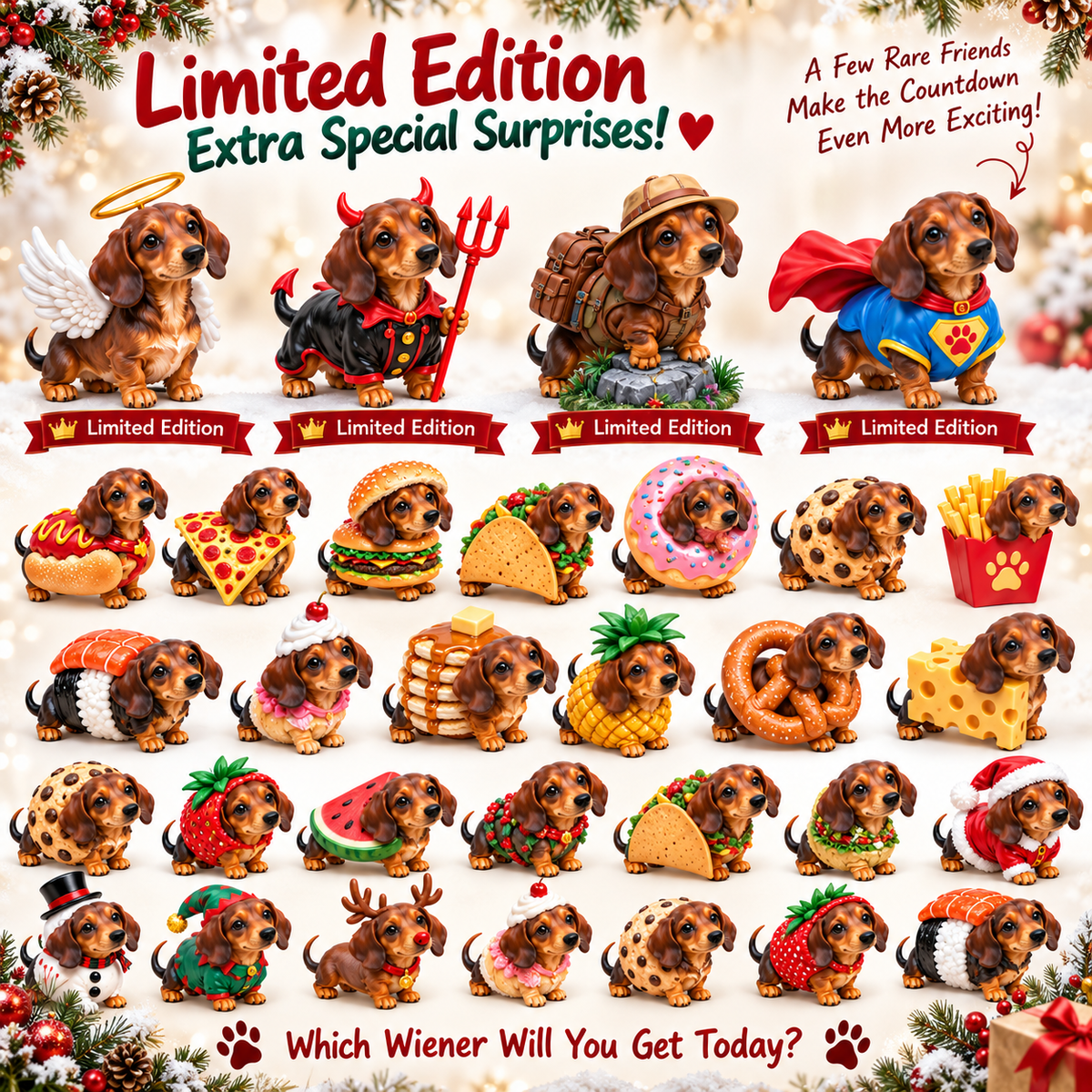🌭 24 Wiener Wonders + 4 Special Editions – One Ridiculously Cute Collection!