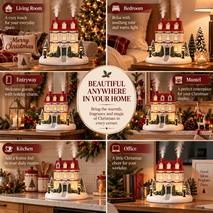 🔥 50% OFF ENDS TODAY!🎄 A Little House Full of Christmas Magic — Light-Up Aroma Mist Christmas House ✨