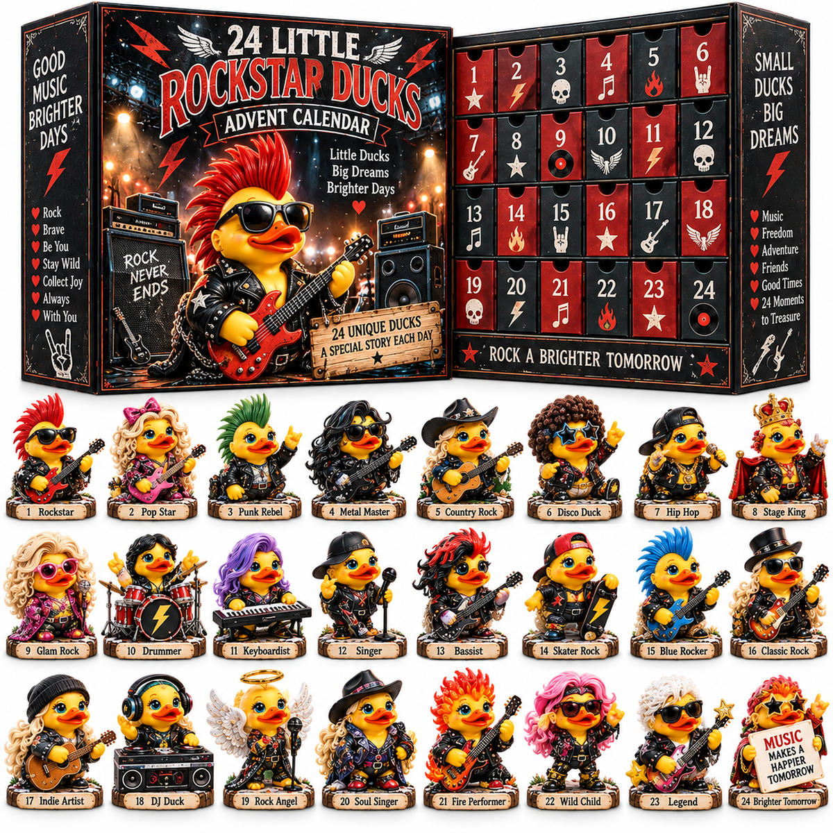 🎸 Ready to Rock & Groove?! 🪩 2026 Music Star Ducks Advent Calendar – 24 Days of Musical Surprises!