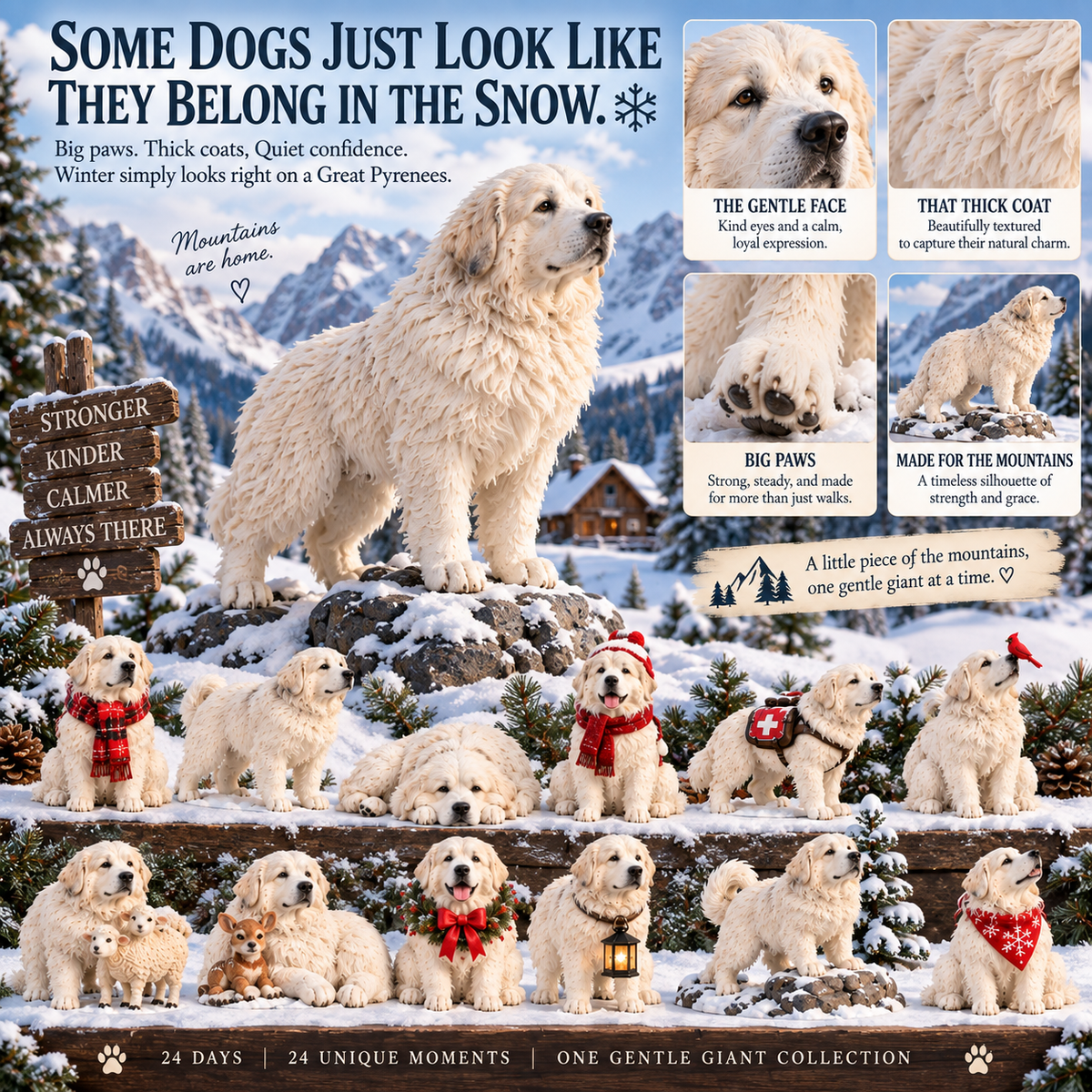 🐾24 Days of Great Pyrenees — Big Paws, Gentle Hearts & 24 Moments to Treasure 🤍