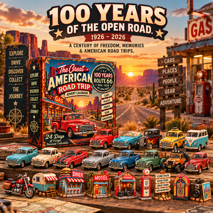🚗 Route 66 100th Anniversary Advent Calendar 2026 🛣️ – 24 Days of Vintage American Road Trip Collectibles 🎄🎁