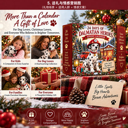 🚒 Little Spots, BIG Heroes! ❤️ — 24 Days of Dalmatian Adventures, 24 Brave Little Hearts! 🐾🎄