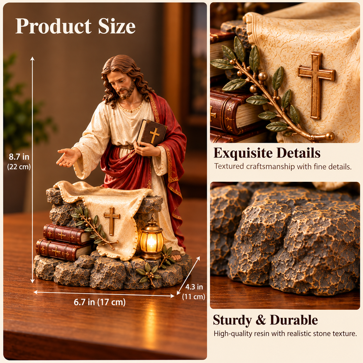 ✝️ Jesus Blessing Light-Up Organizer – A Daily Reminder of Faith, Love & Protection