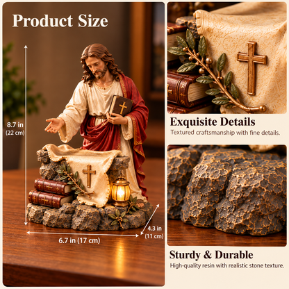 ✝️ Jesus Blessing Light-Up Organizer – A Daily Reminder of Faith, Love & Protection
