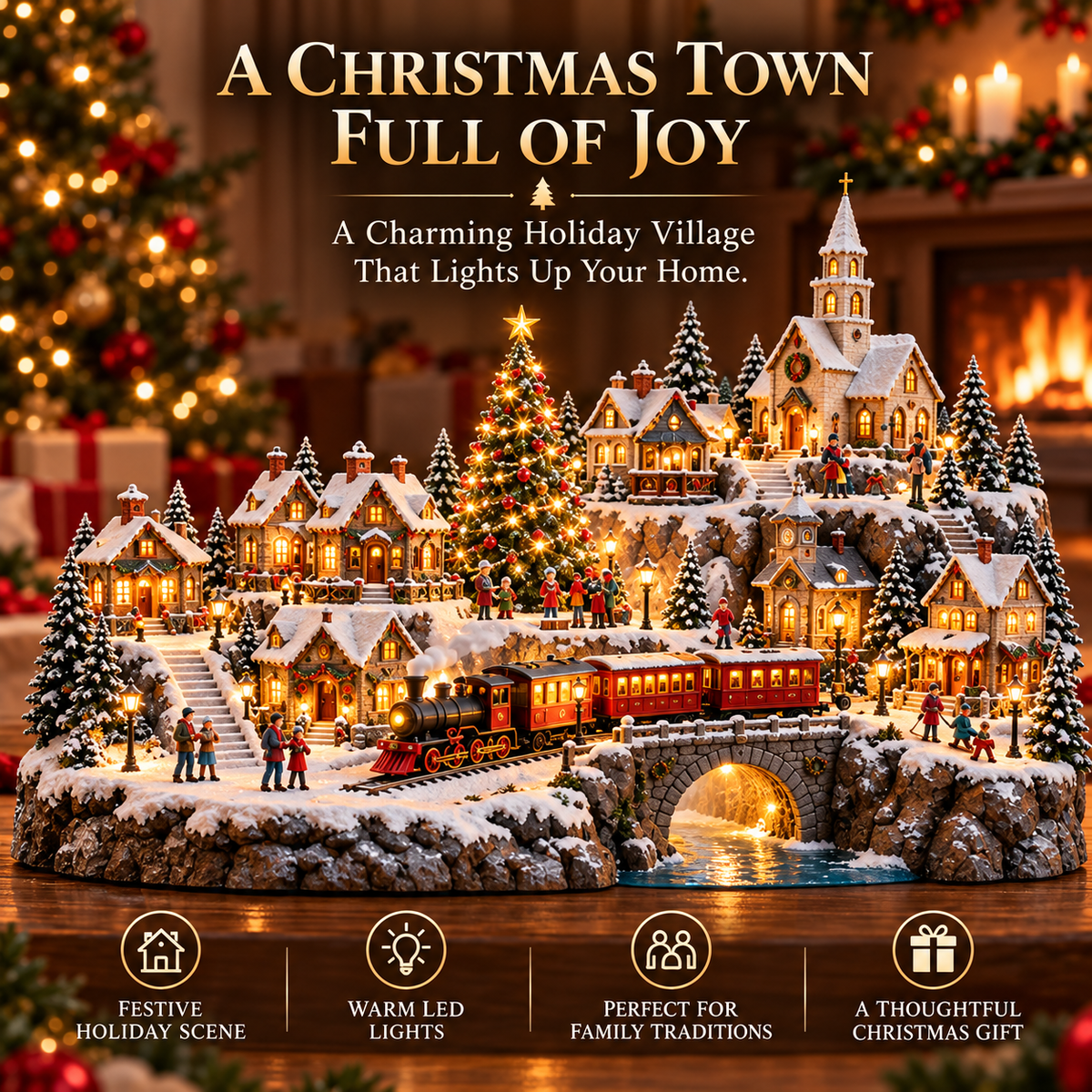 🔥 Ready to Bring Christmas Magic Home? 🚂 2026 Christmas Train Village – A Little World Full of Joy!