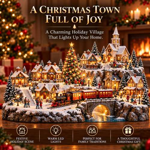 🔥 Ready to Bring Christmas Magic Home? 🚂 2026 Christmas Train Village – A Little World Full of Joy!