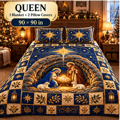 ✨ Bring the Holy Night Home! ⭐ One Holy Night Nativity Bedding Set – Sleep Beneath the Star of Bethlehem!
