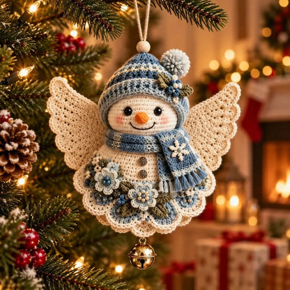 🎄 5 Christmas Angels™ — Cozy Crochet-Style Tree Ornaments