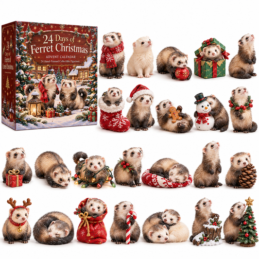 🎄🐾 24 Days of Ferret Christmas Advent Calendar 🎁 – The Perfect Gift for Ferret Lovers ❤️