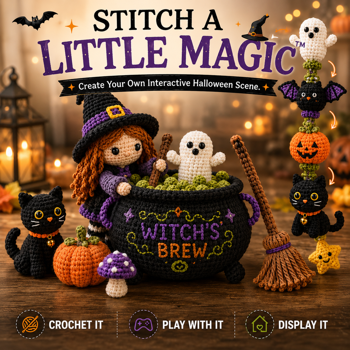 🎃 Stitch a Little Magic – Halloween Witch’s Brew DIY Crochet Kit