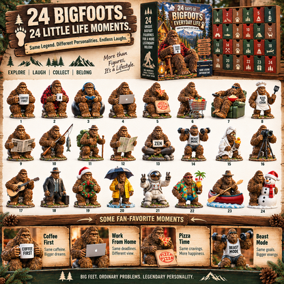 🔥🐾 24 Days of Bigfoot's Everyday Life – Just Like Us!