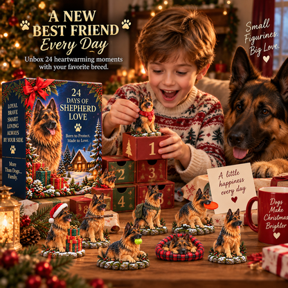 🐺 24 Days of Shepherd Love – Born to Protect, Made to Love! ❤️ 24 German Shepherd Advent Calendar Collectibles 🎄