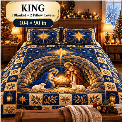 ✨ Bring the Holy Night Home! ⭐ One Holy Night Nativity Bedding Set – Sleep Beneath the Star of Bethlehem!