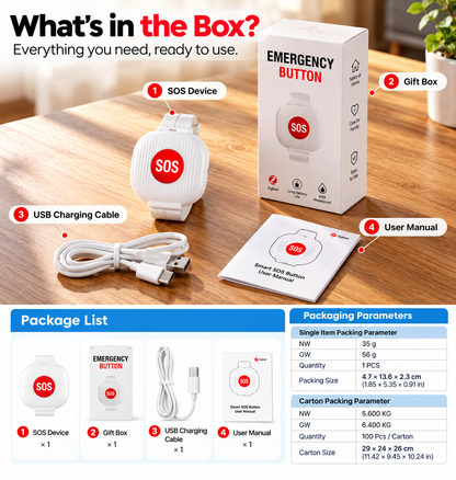 🚨 One Press Could Make All the Difference! ❤️ Smart SOS Emergency Alert Wristband – Instant Family Alerts & Peace of Mind