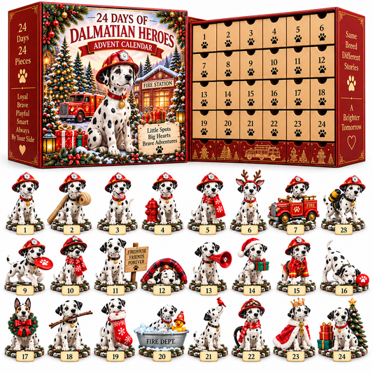 🚒 Little Spots, BIG Heroes! ❤️ — 24 Days of Dalmatian Adventures, 24 Brave Little Hearts! 🐾🎄