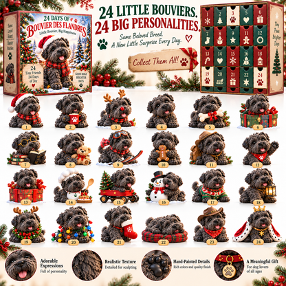 🔥 Ready for 24 Days of Puppy Joy?! 🐶 2026 Cute Bouvier des Flandres – 24 Days of Christmas Surprises!