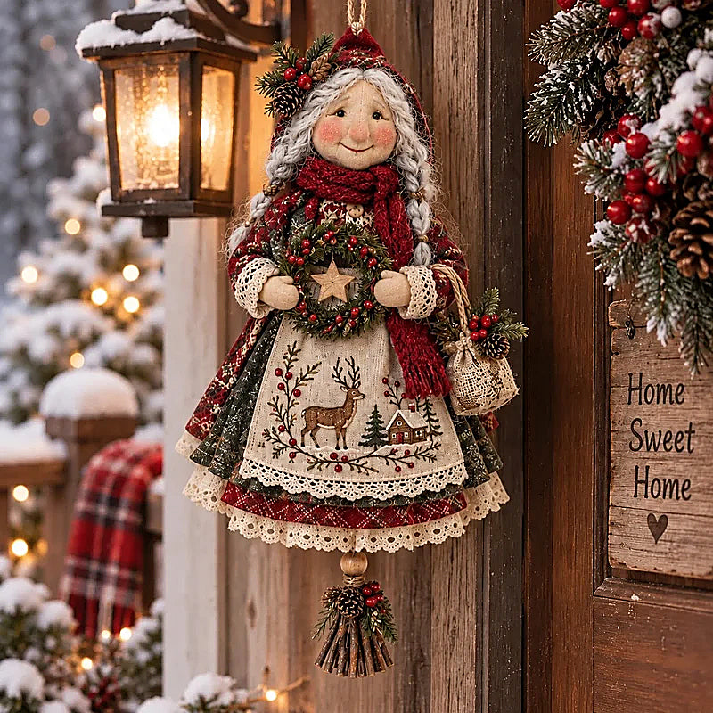 Cozy Forest Grandma Hanging Decor - 4 Rustic Christmas Designs