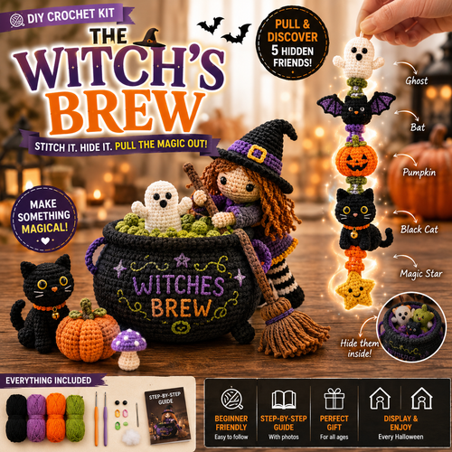 🎃 Stitch a Little Magic – Halloween Witch’s Brew DIY Crochet Kit