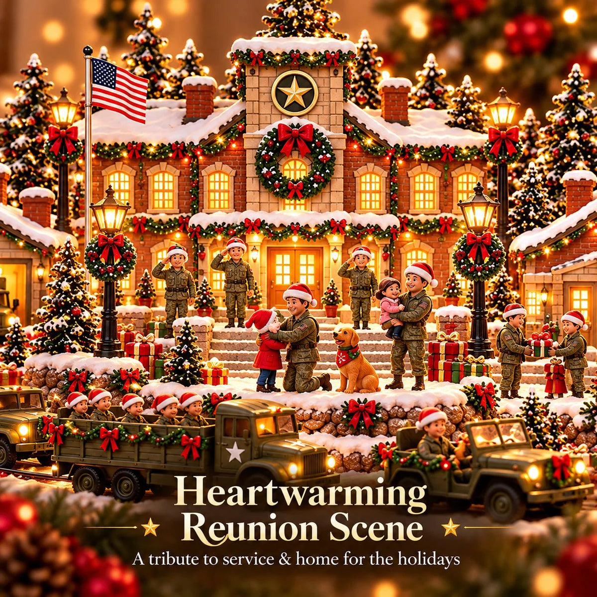 🇺🇸 Home for Christmas! 🎄 A Military Christmas Village – Honoring Heroes & Family