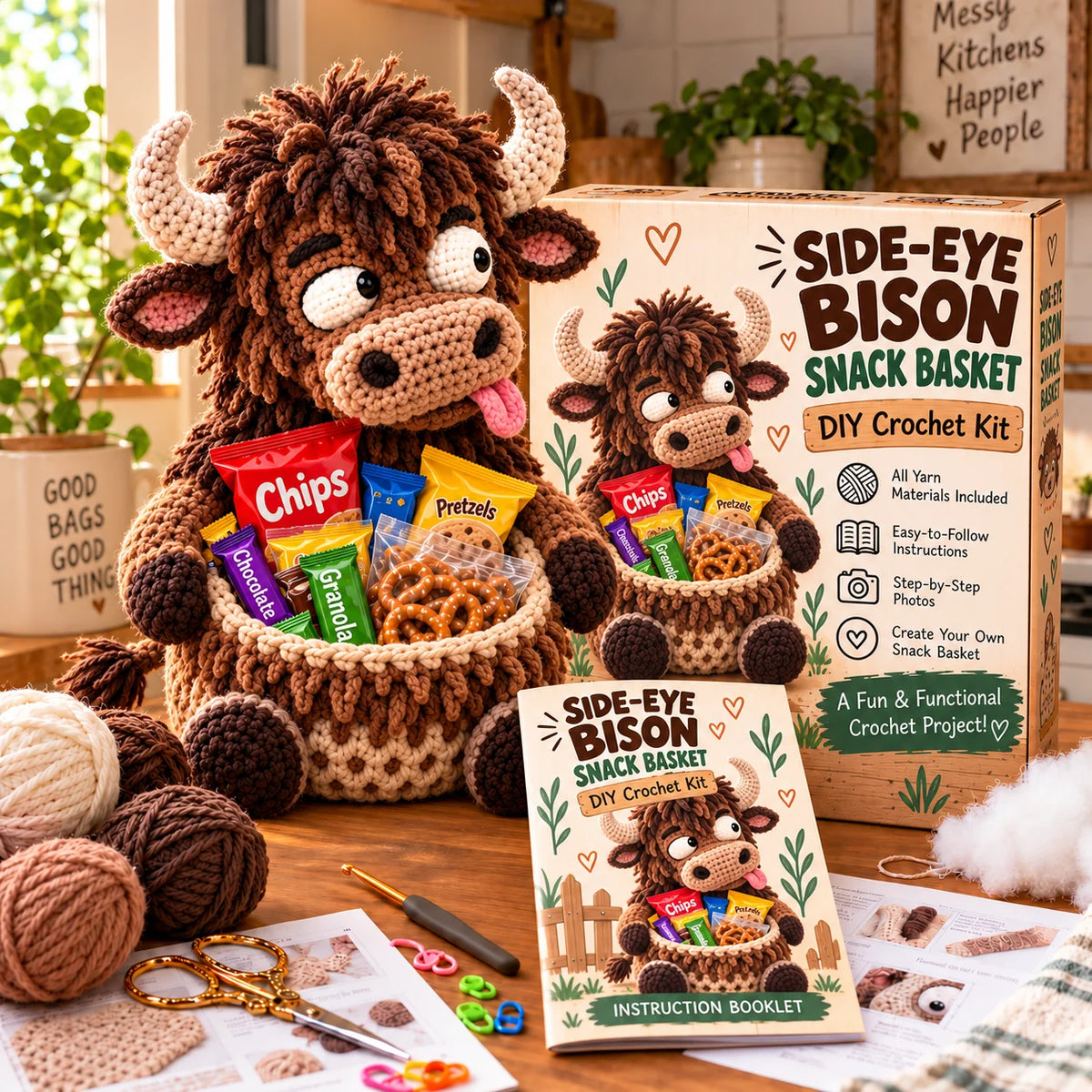 😂🍿 Hungry Little Critters – DIY Crochet Snack Baskets 🧶