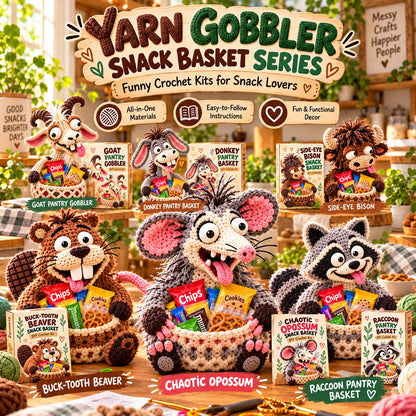 😂🍿 Hungry Little Critters – DIY Crochet Snack Baskets 🧶
