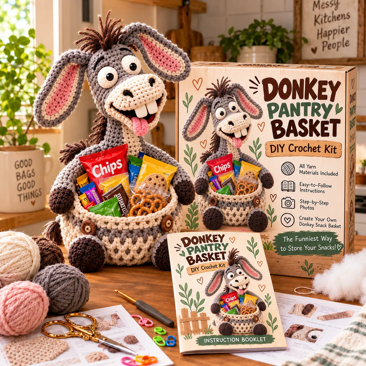 😂🍿 Hungry Little Critters – DIY Crochet Snack Baskets 🧶