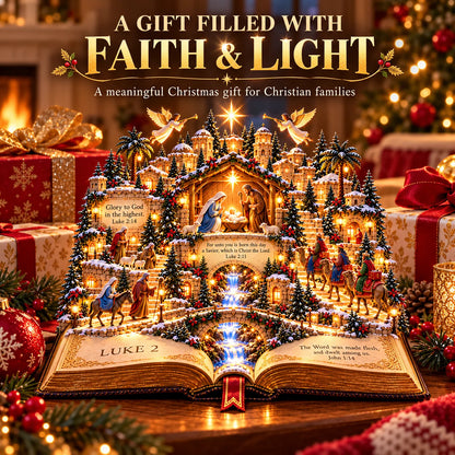 📖✨ The Living Christmas Story Bible Village™ – Illuminated Bethlehem Nativity Display