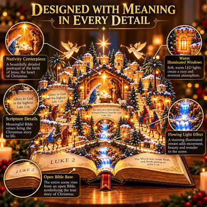 📖✨ The Living Christmas Story Bible Village™ – Illuminated Bethlehem Nativity Display
