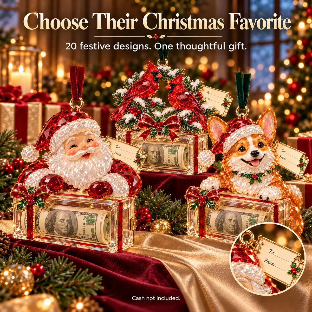 🎄 Make Cash Gifts Magical – Christmas Money Holder Ornaments | 20 Festive Designs 🎁