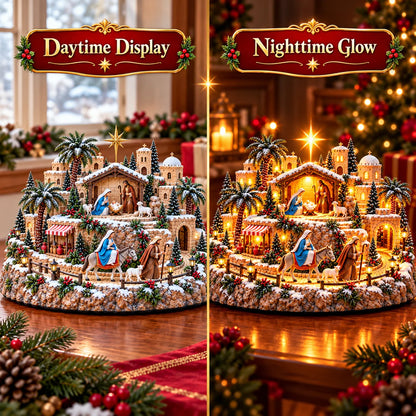🌟 Follow the Star to Bethlehem! ✨ Lighted Nativity Christmas Village – A Journey of Faith & Hope