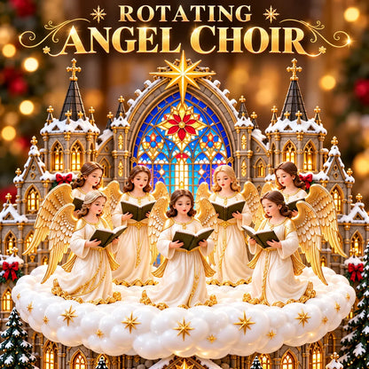 🎄✝️ Bethlehem Angel Choir | Lighted Rotating Nativity Village