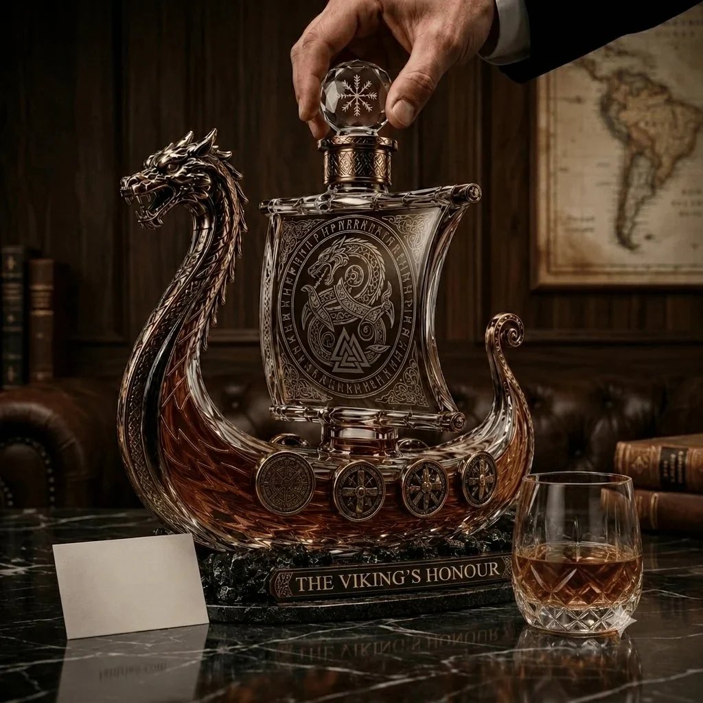 🔥 Ready to Sail Like a Viking?! 🛡️ 2026 Viking Longship Whiskey Decanter – A Legendary Pour Worth Remembering!