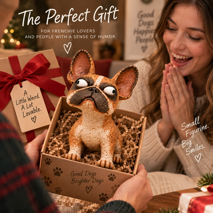 🎁NEW ARRIVAL | LIMITED-TIME 50% OFF🐾 The Frenchie That Judges You – Funny Side-Eye Bulldog Figurine