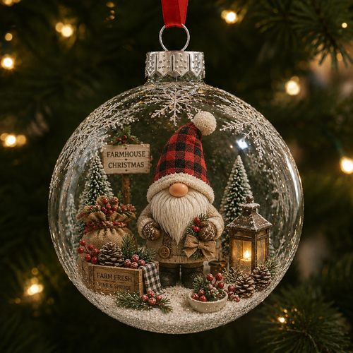 🎄 Christmas Gnome Miniature World Ornament Collection