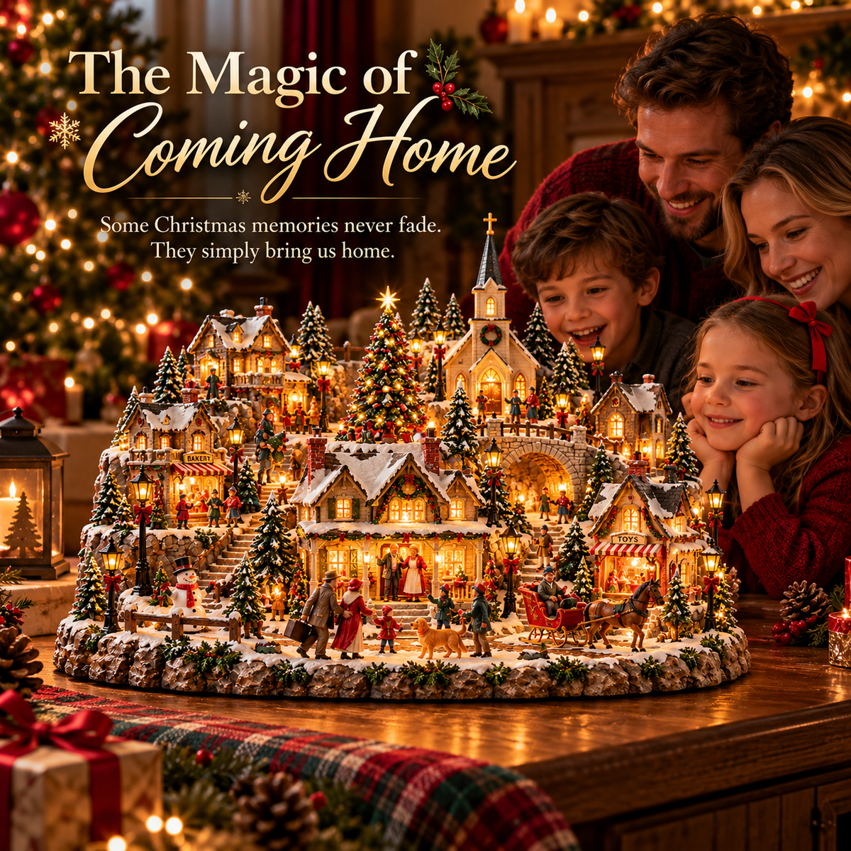 ✨ Christmas Eve Homecoming – A Magical Lighted Christmas Village