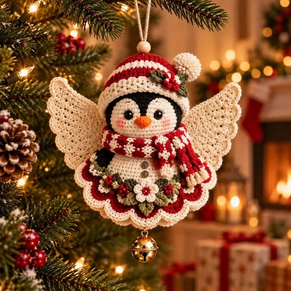 🎄 5 Christmas Angels™ — Cozy Crochet-Style Tree Ornaments