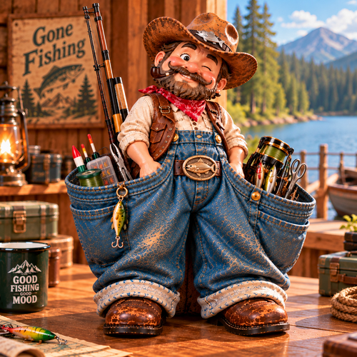 😂 Who Knew Getting Organized Could Be This Fun?! 🎣 – Fisherman Storage & Collectible Decor