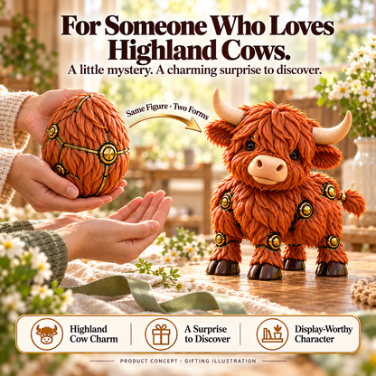 🥚 What's Hiding Inside?! 🐮 Unleash the Highland Cow – 2-in-1 Transforming Surprise!