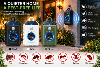 KEEP THE PESTS OUT!!! ⚡⚡⚡Solar Ultrasonic Pest & Rodent Repeller
