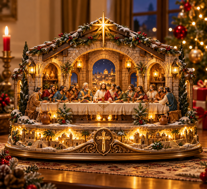 ✨ Ready to Bring Faith to Life?! ✝️ 2026 Lighted Last Supper Christmas Village – A Glowing Celebration of Love & Hope!