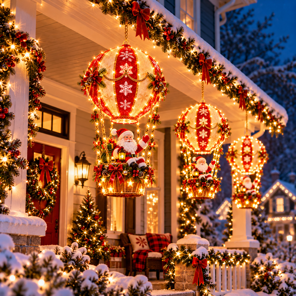 🎄 Ready to Light Up Christmas?! ✨ 2026 Magical Hot Air Balloon Lights – 4 Festive Designs, Endless Holiday Wonder!