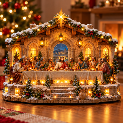 ✨ Ready to Bring Faith to Life?! ✝️ 2026 Lighted Last Supper Christmas Village – A Glowing Celebration of Love & Hope!