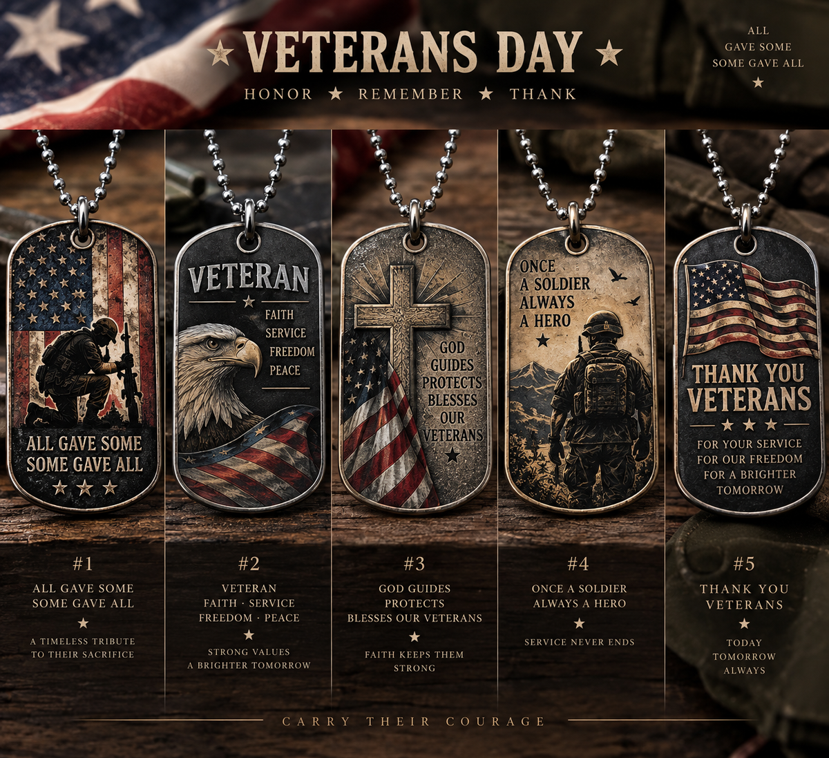 ❤️Thank you beyond words！Veterans Memorial Dog Tag Necklace！！！