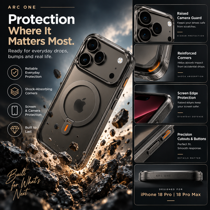 🔥Hot Sale 50% OFF! 3-in-1 Magnetic Ring Stand Case For IPhone 18 Pro & Pro Max