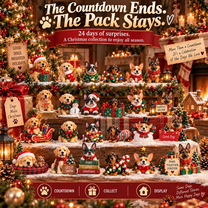 🔥Hot Sale 50% OFF!🐾 24 Days of Paws – Dog Lovers’ Christmas Advent Calendar with 24 Festive Collectible Pups