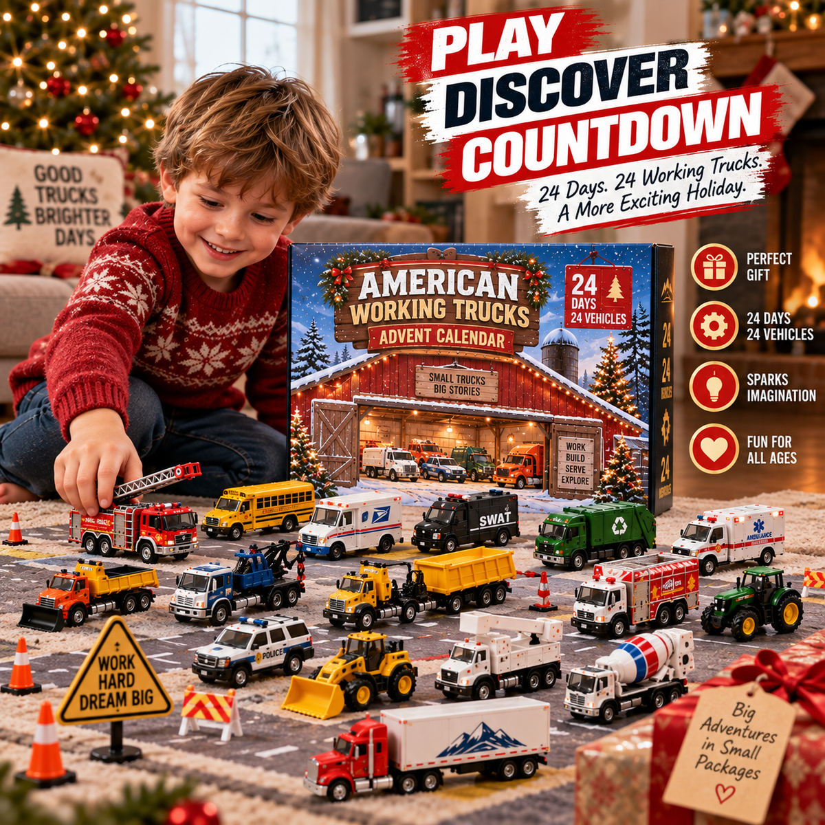 🔥Hot Sale 50% OFF! 24 Days of Working Wheels – American Truck Advent Calendar
