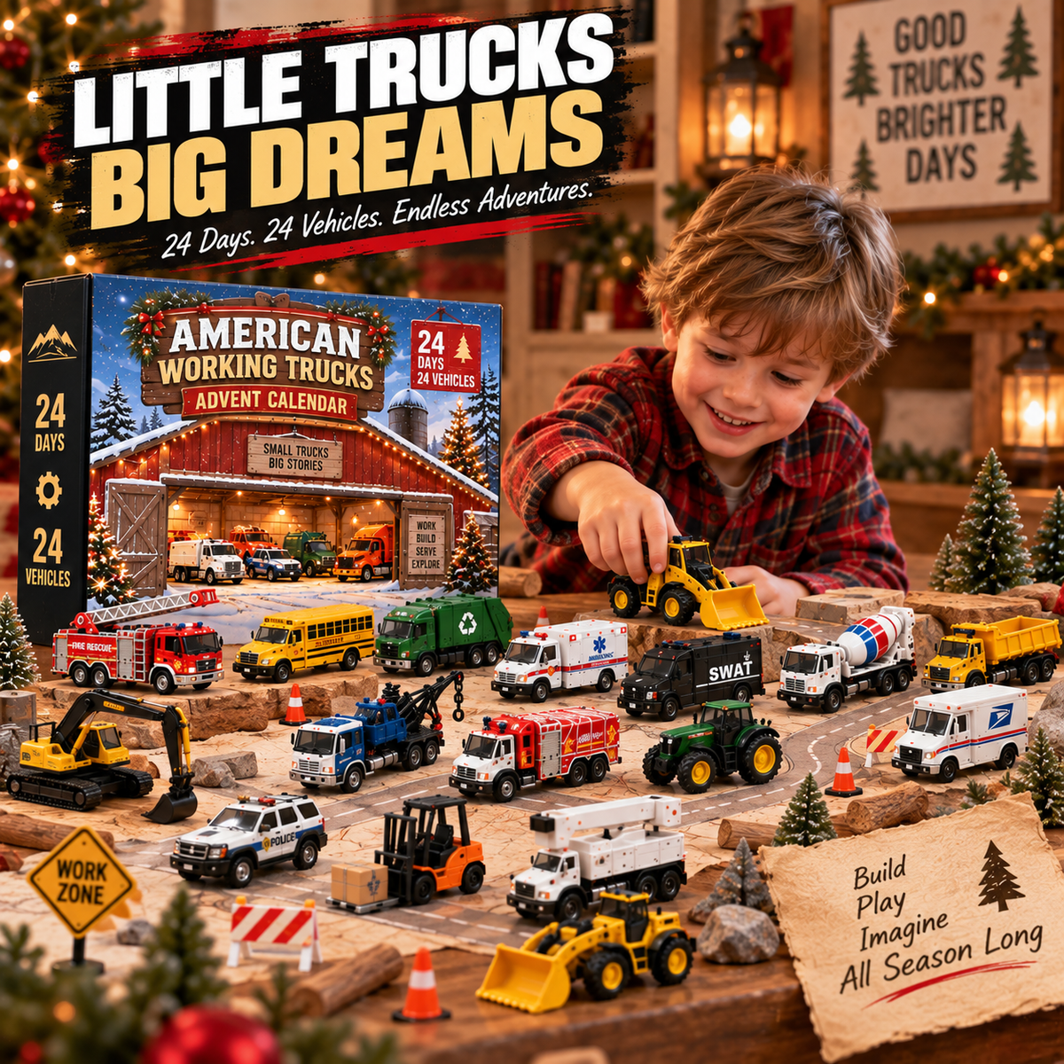 🔥Hot Sale 50% OFF! 24 Days of Working Wheels – American Truck Advent Calendar